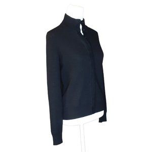 Mercer and Madison Black Merino Wool,  Cardigan sweater. Size PM